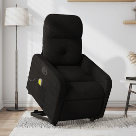 Sillón de masaje eléctrico reclinable elevable tela negro de , Sillones - Ref: Foro24-3206824, Precio: 286,73 €, Descuento: %