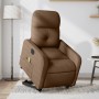 Electric reclining and lifting massage armchair in brown fabric by , Armchairs - Ref: Foro24-3206826, Price: 313,23 €, Discou...