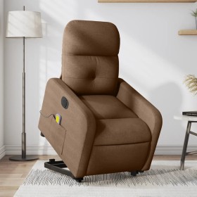 Sillón de masaje eléctrico reclinable elevable tela marrón de , Sillones - Ref: Foro24-3206826, Precio: 351,99 €, Descuento: %