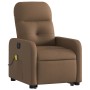 Electric reclining and lifting massage armchair in brown fabric by , Armchairs - Ref: Foro24-3206826, Price: 313,23 €, Discou...