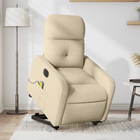 Electric reclining lift massage chair in cream fabric by , Armchairs - Ref: Foro24-3206830, Price: 312,99 €, Discount: %