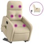 Electric reclining lift massage chair in cream fabric by , Armchairs - Ref: Foro24-3206830, Price: 317,87 €, Discount: %