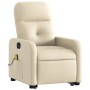 Sillón de masaje eléctrico reclinable elevable tela crema de , Sillones - Ref: Foro24-3206830, Precio: 318,21 €, Descuento: %