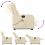 Sillón de masaje eléctrico reclinable elevable tela crema de , Sillones - Ref: Foro24-3206830, Precio: 318,21 €, Descuento: %