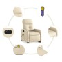 Electric reclining lift massage chair in cream fabric by , Armchairs - Ref: Foro24-3206830, Price: 317,87 €, Discount: %