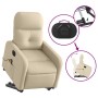 Sillón de masaje eléctrico reclinable elevable tela crema de , Sillones - Ref: Foro24-3206830, Precio: 318,21 €, Descuento: %