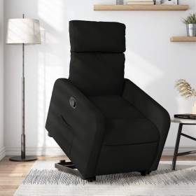 Sillón reclinable elevable tela negro de , Sillones - Ref: Foro24-3206701, Precio: 256,53 €, Descuento: %