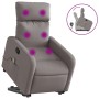 Liftable massage recliner taupe gray fabric by , Armchairs - Ref: Foro24-3206715, Price: 254,99 €, Discount: %