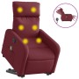 Sillón de masaje elevable eléctrico tela rojo tinto de , Sillones - Ref: Foro24-3206729, Precio: 330,66 €, Descuento: %