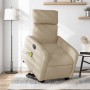 Liftable reclining electric massage chair cream fabric by , Armchairs - Ref: Foro24-3206734, Price: 286,85 €, Discount: %