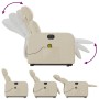 Liftable reclining electric massage chair cream fabric by , Armchairs - Ref: Foro24-3206734, Price: 286,85 €, Discount: %