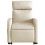 Liftable reclining electric massage chair cream fabric by , Armchairs - Ref: Foro24-3206734, Price: 286,85 €, Discount: %