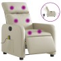 Cream synthetic leather electric reclining massage chair by , Armchairs - Ref: Foro24-3206743, Price: 232,73 €, Discount: %