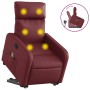 Sillón reclinable de masaje de pie cuero artificial rojo tinto de , Sillones - Ref: Foro24-3206760, Precio: 279,07 €, Descuen...