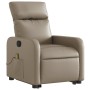 Sillón reclinable masaje pie cuero artificial color capuchino de , Sillones - Ref: Foro24-3206762, Precio: 278,29 €, Descuent...