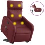 Sillón de masaje elevable eléctrico cuero artificial rojo tinto de , Sillones - Ref: Foro24-3206774, Precio: 318,54 €, Descue...