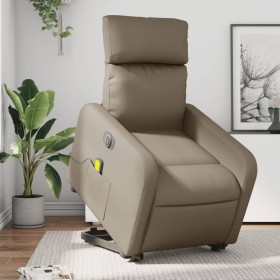 Cappuccino Synthetic Leather Electric Massage Recliner by , Armchairs - Ref: Foro24-3206776, Price: 317,82 €, Discount: %