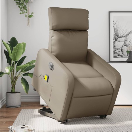 Sillón reclinable de masaje eléctrico cuero sintético capuchino de , Sillones - Ref: Foro24-3206776, Precio: 293,99 €, Descue...