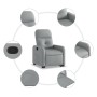 Sillón reclinable elevable de tela gris claro de , Sillones - Ref: Foro24-3206795, Precio: 261,54 €, Descuento: %