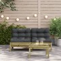 Garden sofas without armrests with cushions 2 pcs pine wood by , Modular outdoor sofas - Ref: Foro24-838164, Price: 196,64 €,...