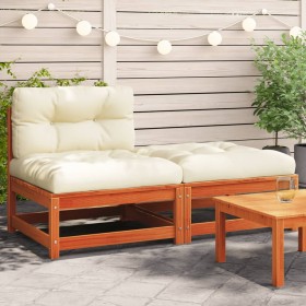 Garden sofa without armrests with cushions and footrest by , Modular outdoor sofas - Ref: Foro24-838130, Price: 139,99 €, Dis...