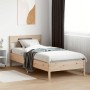 Bed frame with solid pine wood headboard 90x190 cm by , Beds and slatted bases - Ref: Foro24-842674, Price: 74,99 €, Discount: %