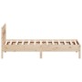 Bed frame with solid pine wood headboard 90x190 cm by , Beds and slatted bases - Ref: Foro24-842674, Price: 74,99 €, Discount: %