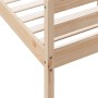 Bed frame with solid pine wood headboard 140x200 cm by , Beds and slatted bases - Ref: Foro24-842786, Price: 168,90 €, Discou...