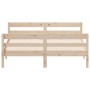 Bed frame with solid pine wood headboard 120x200 cm by , Beds and slatted bases - Ref: Foro24-842790, Price: 157,09 €, Discou...