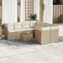 Set de sofás de jardín 9 pzas con cojines ratán sintético beige de , Conjuntos de jardín - Ref: Foro24-3249157, Precio: 717,9...