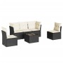 Set aus 6-teiligen Gartensofas und Kissen Kunstrattan schwarz von , Gartensets - Ref: Foro24-3249195, Preis: 345,20 €, Rabatt: %