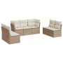 Set aus 7-teiligen Gartensofas und Kissen, synthetisches Rattan, beige von , Gartensets - Ref: Foro24-3249247, Preis: 595,94 ...