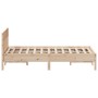 Bed frame with solid pine wood headboard 160x200 cm by , Beds and slatted bases - Ref: Foro24-3216206, Price: 163,41 €, Disco...