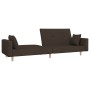 Sofá cama de 2 plazas con dos almohadas tela marrón oscuro de , Sofás - Ref: Foro24-375745, Precio: 249,41 €, Descuento: %