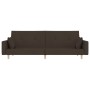 Sofá cama de 2 plazas con dos almohadas tela marrón oscuro de , Sofás - Ref: Foro24-375745, Precio: 249,41 €, Descuento: %