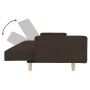 Sofá cama de 2 plazas con dos almohadas tela marrón oscuro de , Sofás - Ref: Foro24-375745, Precio: 249,41 €, Descuento: %