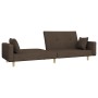 Sofá cama de 2 plazas con dos almohadas tela gris taupe de , Sofás - Ref: Foro24-375747, Precio: 235,64 €, Descuento: %