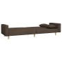 Sofá cama de 2 plazas con dos almohadas tela gris taupe de , Sofás - Ref: Foro24-375747, Precio: 235,64 €, Descuento: %