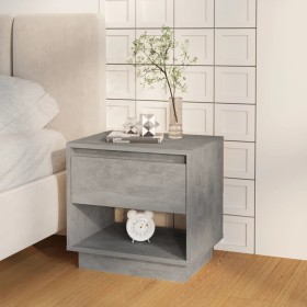 Mesita de noche madera contrachapada gris hormigón 45x34x44 cm de vidaXL, Mesitas de noche - Ref: Foro24-809520, Precio: 43,8...