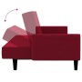 2-Sitzer-Schlafsofa Samt in der Farbe Rotwein von , Sofas - Ref: Foro24-375779, Preis: 234,61 €, Rabatt: %