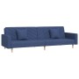 Sofá cama de 2 plazas con dos almohadas tela azul de , Sofás - Ref: Foro24-375904, Precio: 255,26 €, Descuento: %