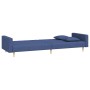 Sofá cama de 2 plazas con dos almohadas tela azul de , Sofás - Ref: Foro24-375904, Precio: 255,26 €, Descuento: %