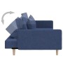 Sofá cama de 2 plazas con dos almohadas tela azul de , Sofás - Ref: Foro24-375904, Precio: 255,26 €, Descuento: %