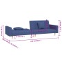 Sofá cama de 2 plazas con dos almohadas tela azul de , Sofás - Ref: Foro24-375904, Precio: 255,26 €, Descuento: %