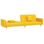 Sofá cama de 2 plazas con dos almohadas tela color amarillo de , Sofás - Ref: Foro24-375906, Precio: 254,85 €, Descuento: %