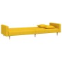 Sofá cama de 2 plazas con dos almohadas tela color amarillo de , Sofás - Ref: Foro24-375906, Precio: 255,16 €, Descuento: %