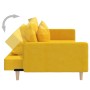 Sofá cama de 2 plazas con dos almohadas tela color amarillo de , Sofás - Ref: Foro24-375906, Precio: 255,16 €, Descuento: %