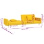 Sofá cama de 2 plazas con dos almohadas tela color amarillo de , Sofás - Ref: Foro24-375906, Precio: 255,16 €, Descuento: %