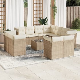 Garden sofa set 12 pieces and brown synthetic rattan cushions by , Garden sets - Ref: Foro24-3250357, Price: 982,07 €, Discou...