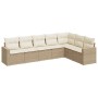 7-piece garden sofa set and beige synthetic rattan cushions by , Modular outdoor sofas - Ref: Foro24-3251385, Price: 600,28 €...